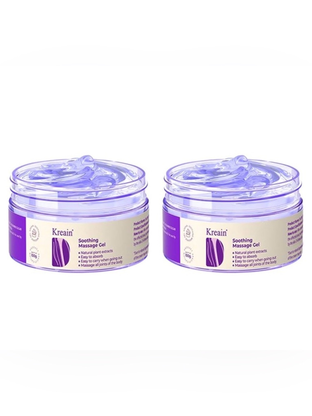Bundle of 2 Soothing Pain Relief Massage Gel — Purple - Picture 1 of 7